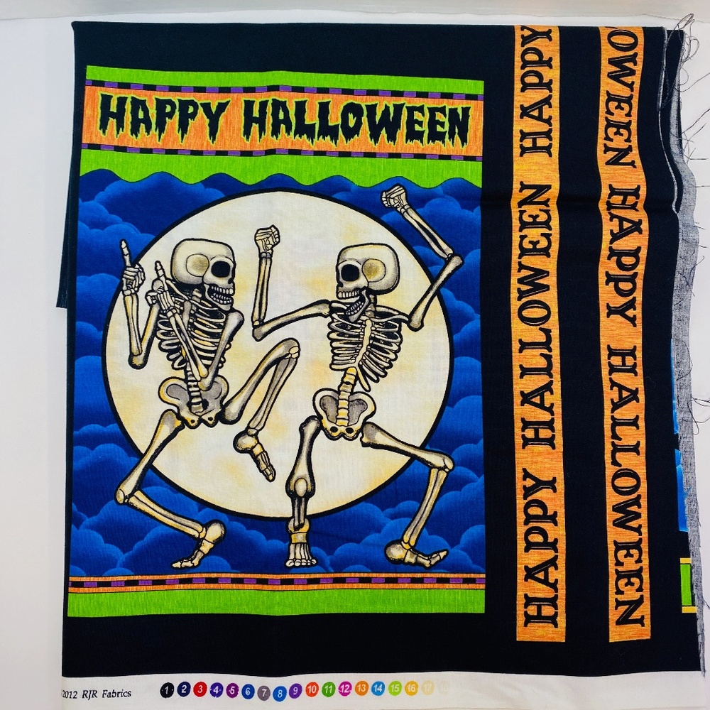 Halloween Fabric Boo Crew Dan Morris 2012 Cotton Fabric RJR Approx 2 Yards - Picture 6 of 8